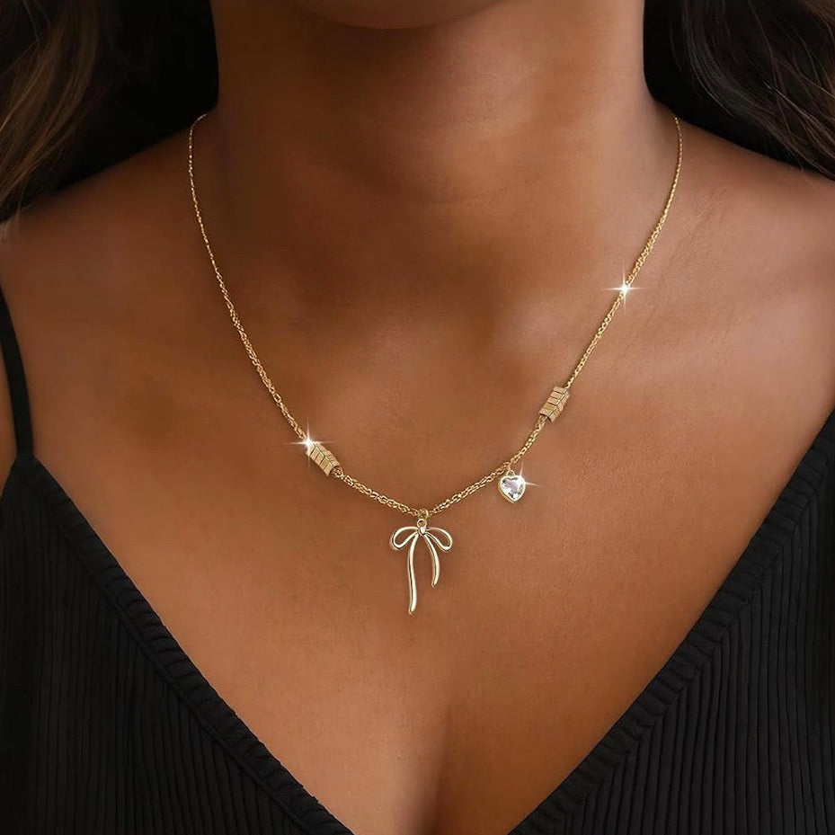 The Charming Charlie Bow 14k Necklace