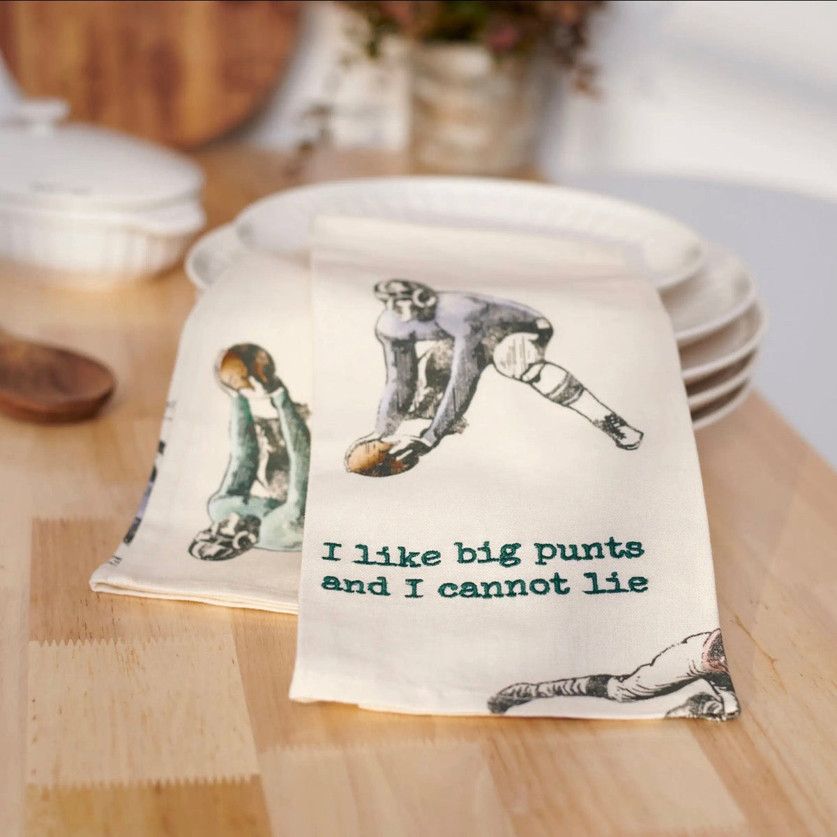 Embroidered Novelty Football Season Hand Towel