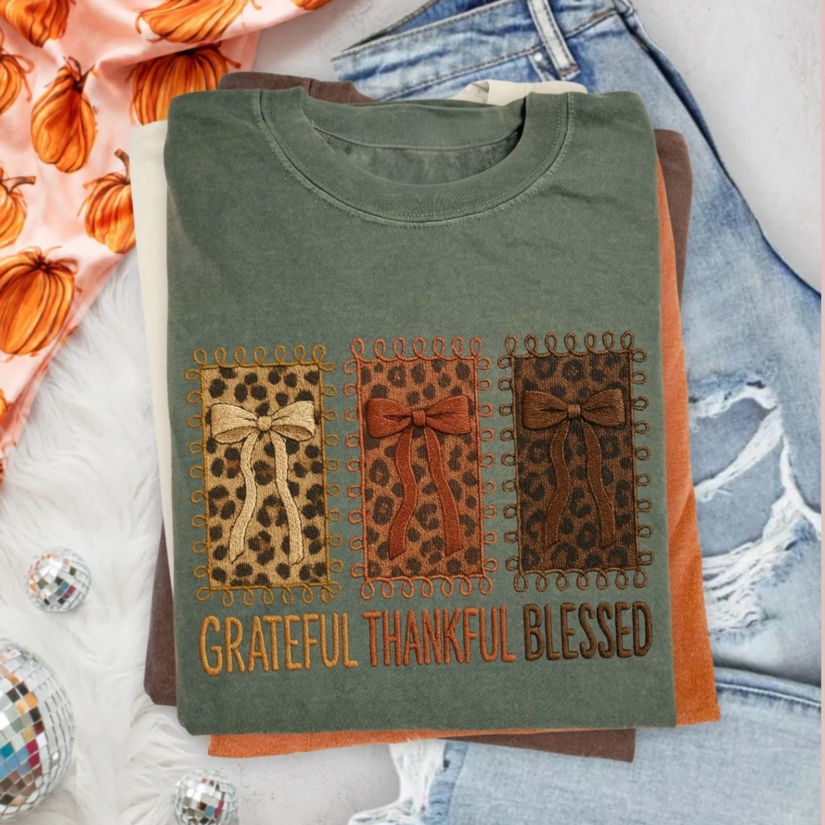 G.T.B Coquette Faux Embroidery Tee