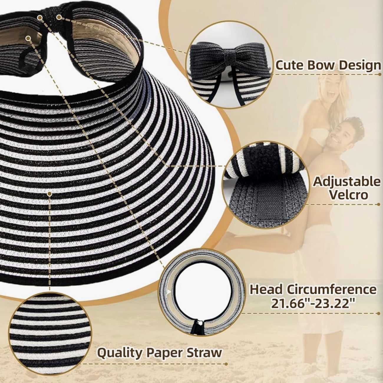 Foldable Cabana Wrap Sun Hat