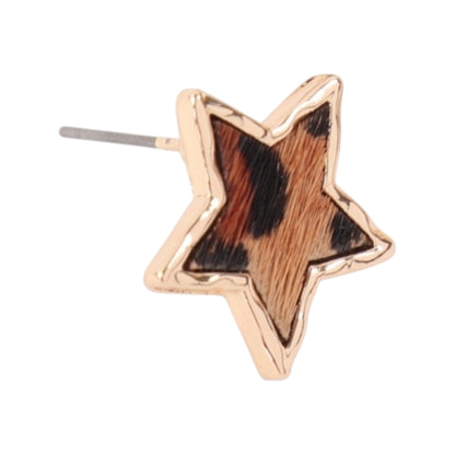 Wild Star Animal Print Studs