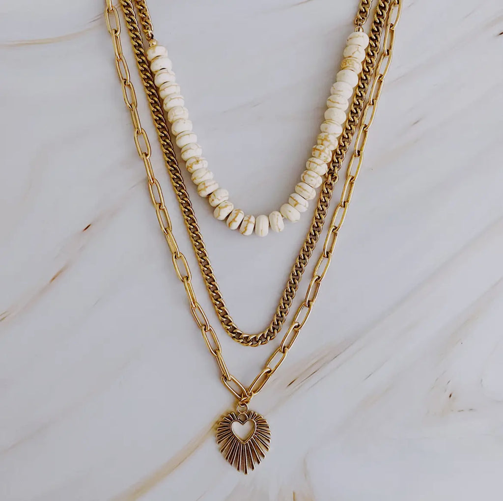 The Chesapeake Single Clasp Heart Pendant Chain.
