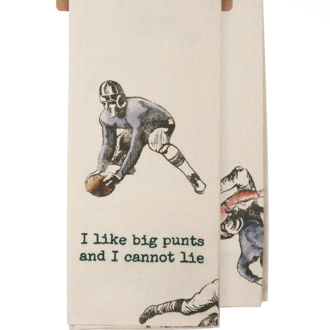 Embroidered Novelty Football Season Hand Towel