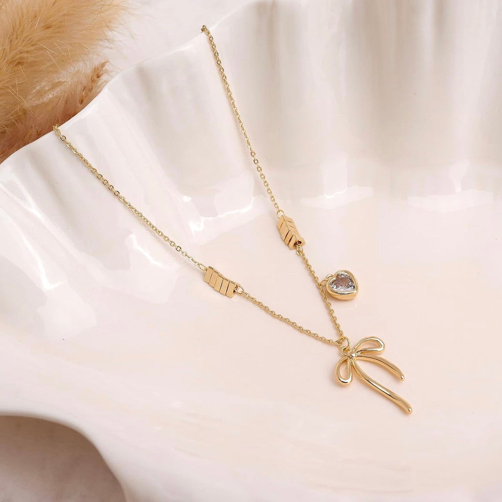 The Charming Charlie Bow 14k Necklace