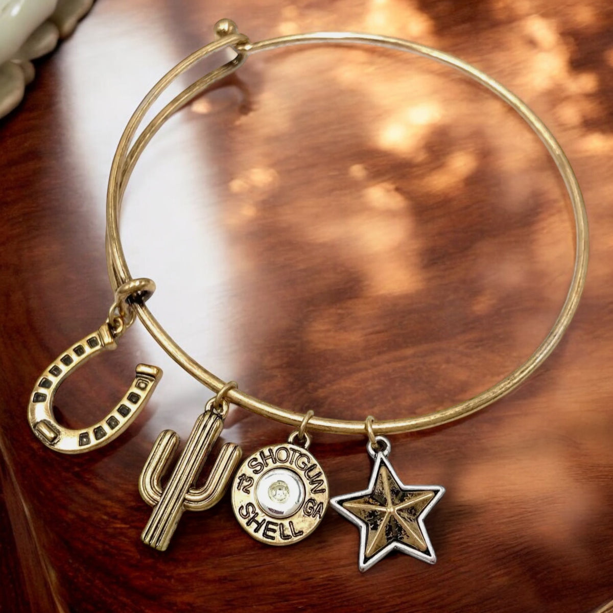 Western Rustic Rebel Charm Bangle