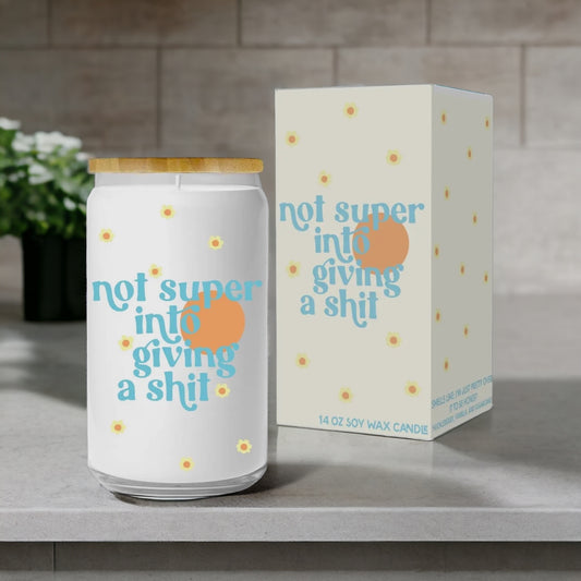 Novelty Candles in 14oz Glass W/Bamboo Lid & Gift Box