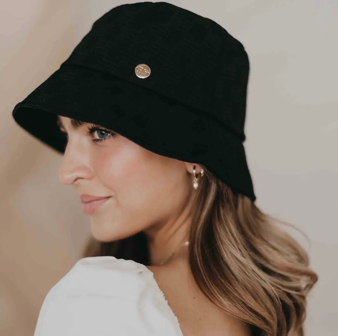 Clearwater Bucket Hat in Checked Black
