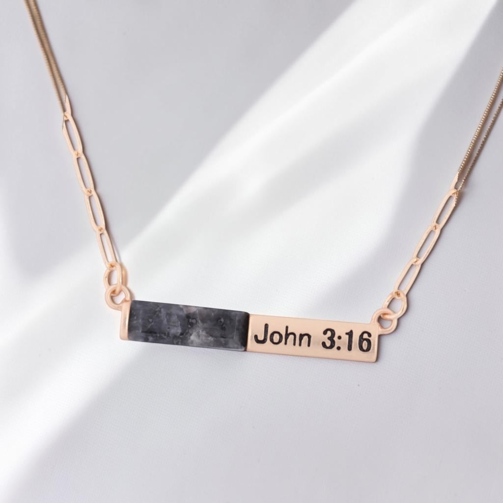 John 3:16 Marble Bar Pendant