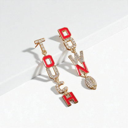 Touch Down Drip Dangle Post Earrings