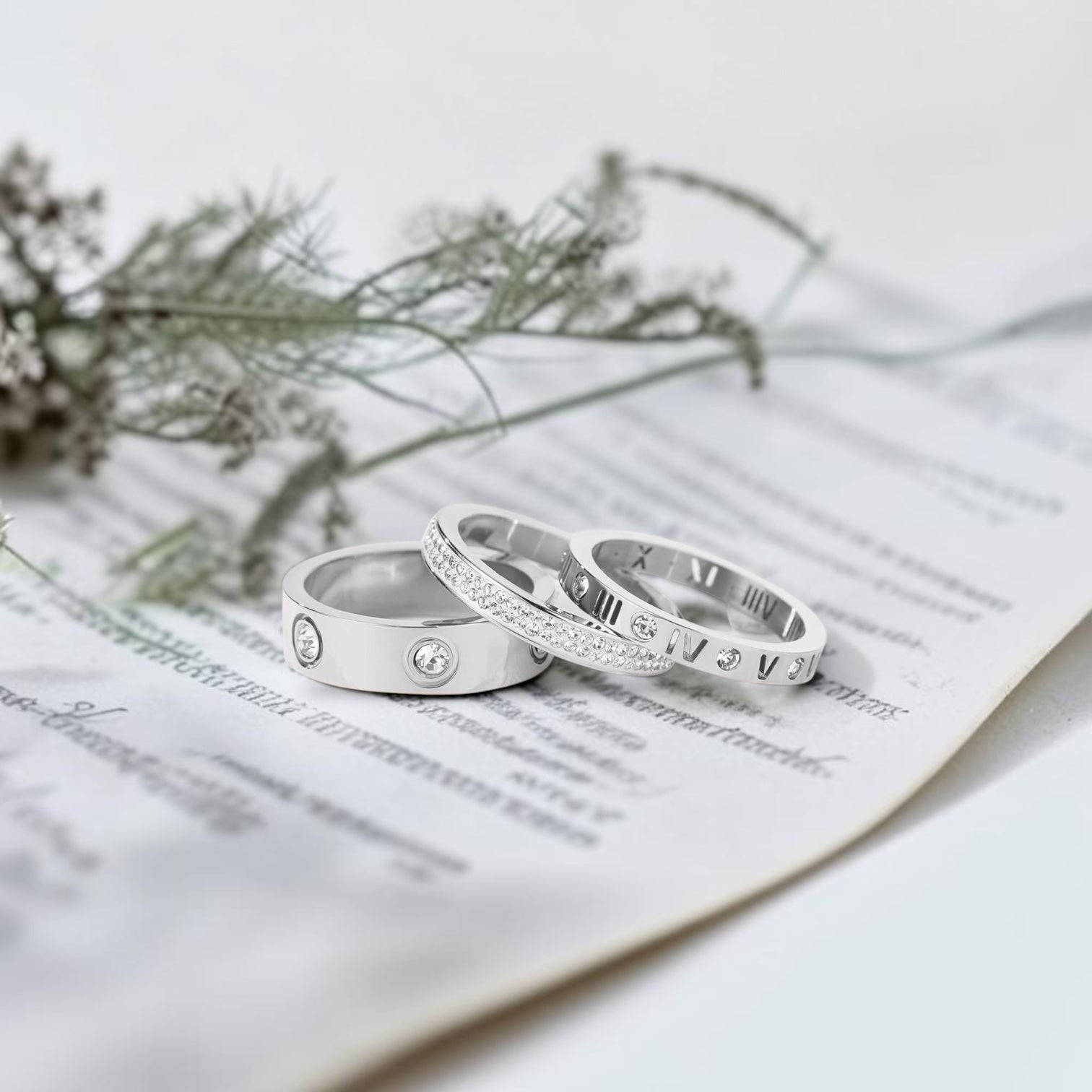 Romans Girl Ring Stack Silver/Gold