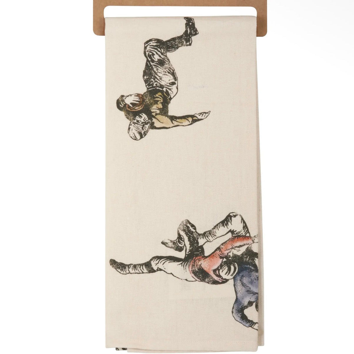 Embroidered Novelty Football Season Hand Towel