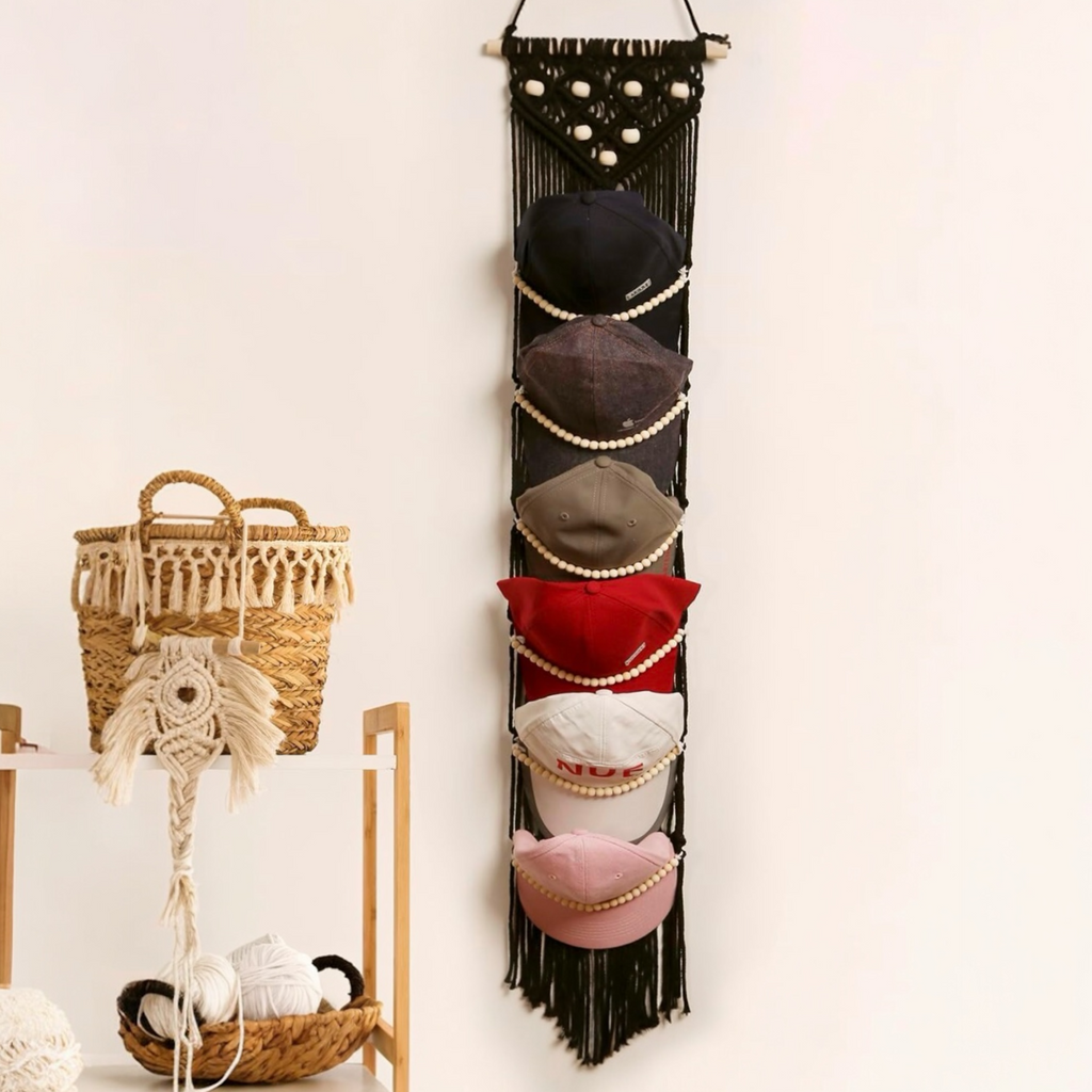 Upgraded Macrame Ball Cap Style Display