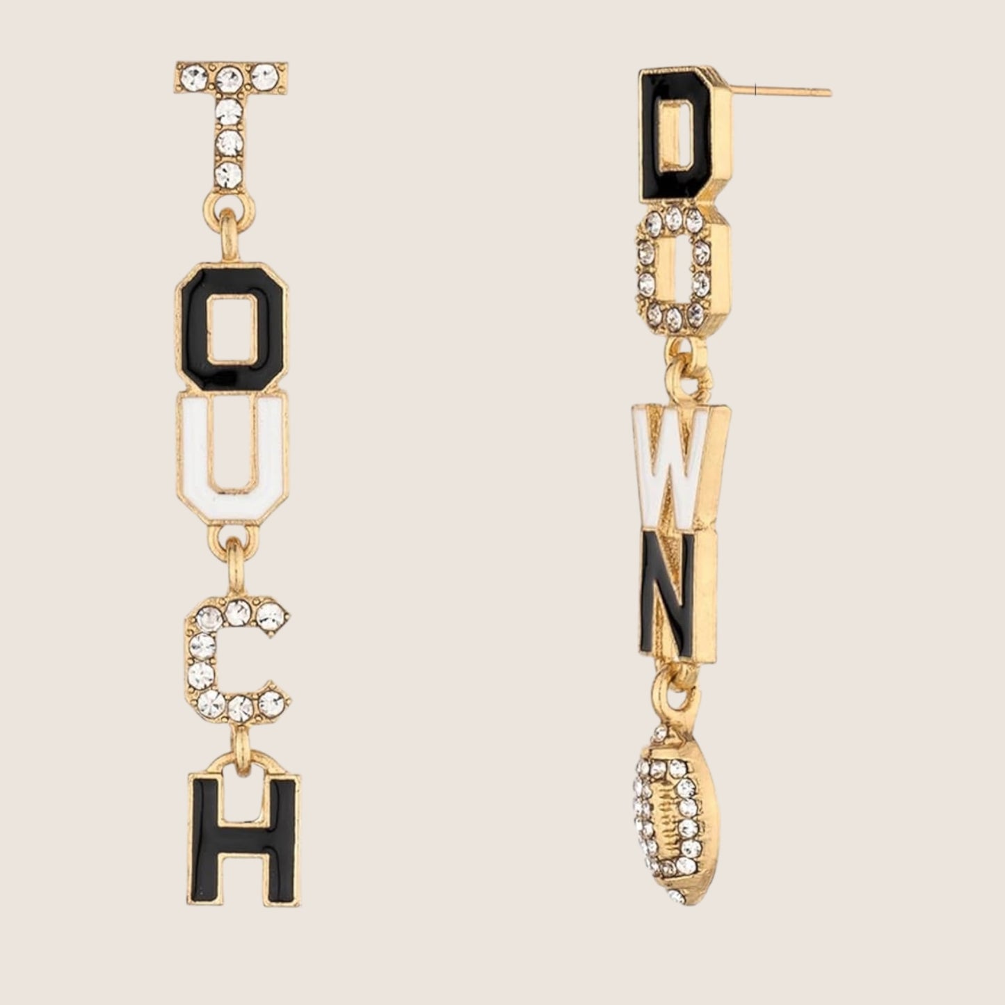 Touch Down Drip Dangle Post Earrings