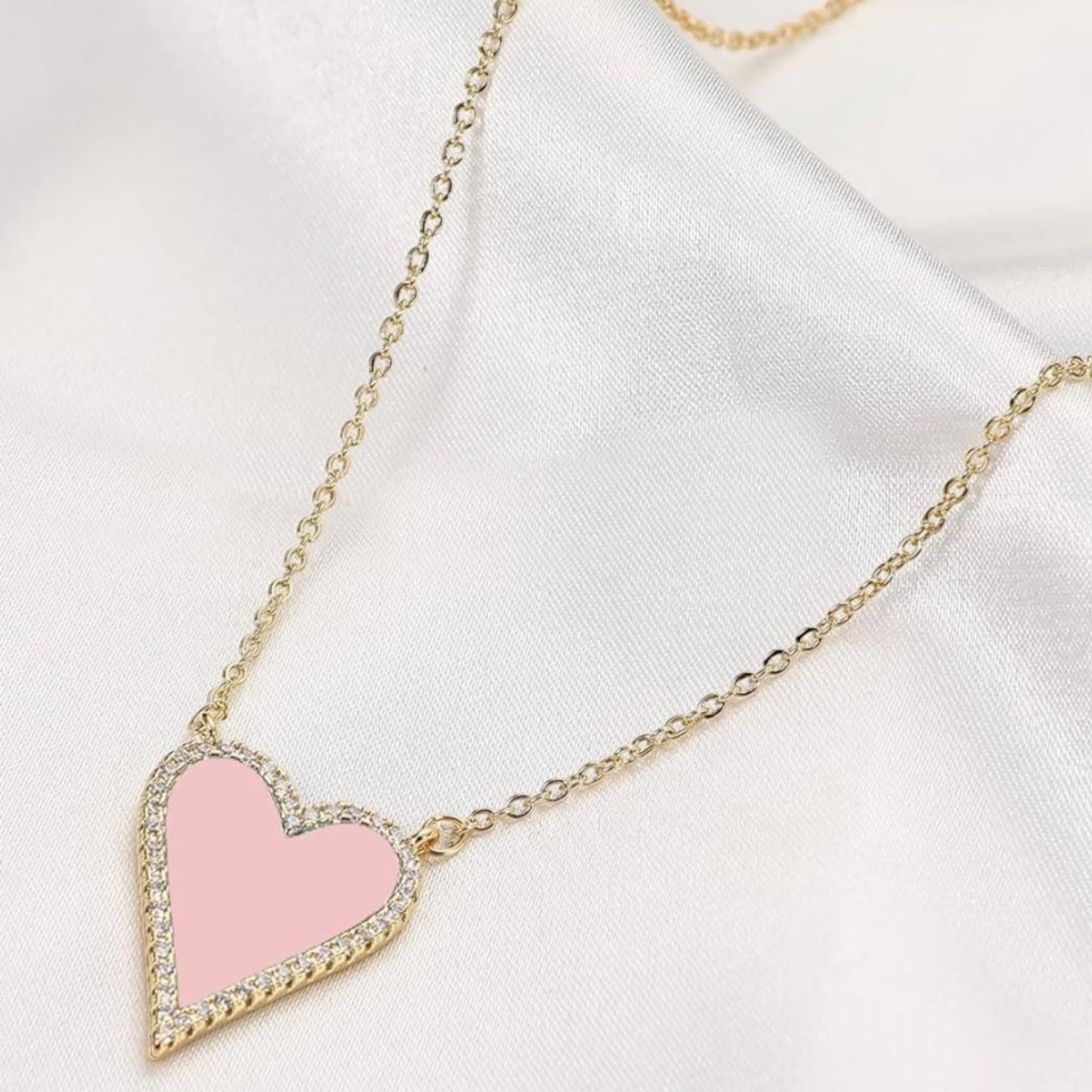 Sparkling Pastels Collection Heart Pendants.