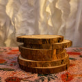 Natural Wood Slice Coasters Set of 3