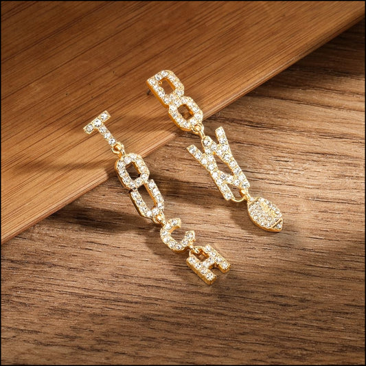 Touch Down Drip Dangle Post Earrings