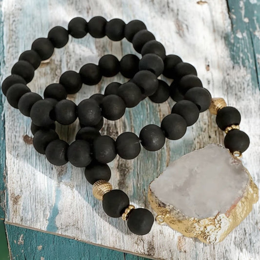 Onyx 3 Piece Stack in Black and Gold