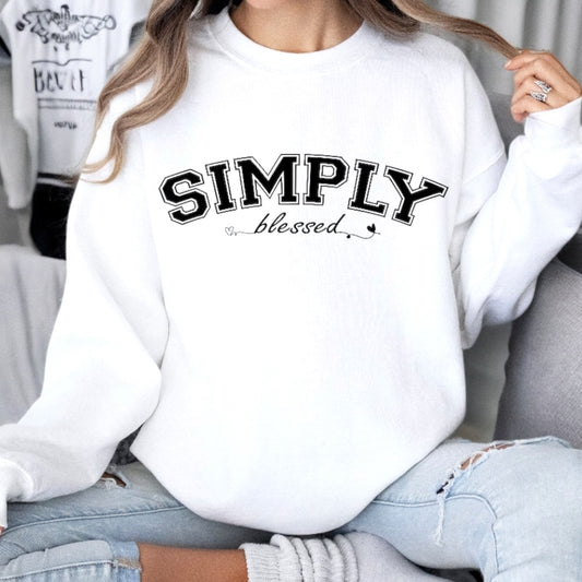 Simply Blessed Varsity Crewneck
