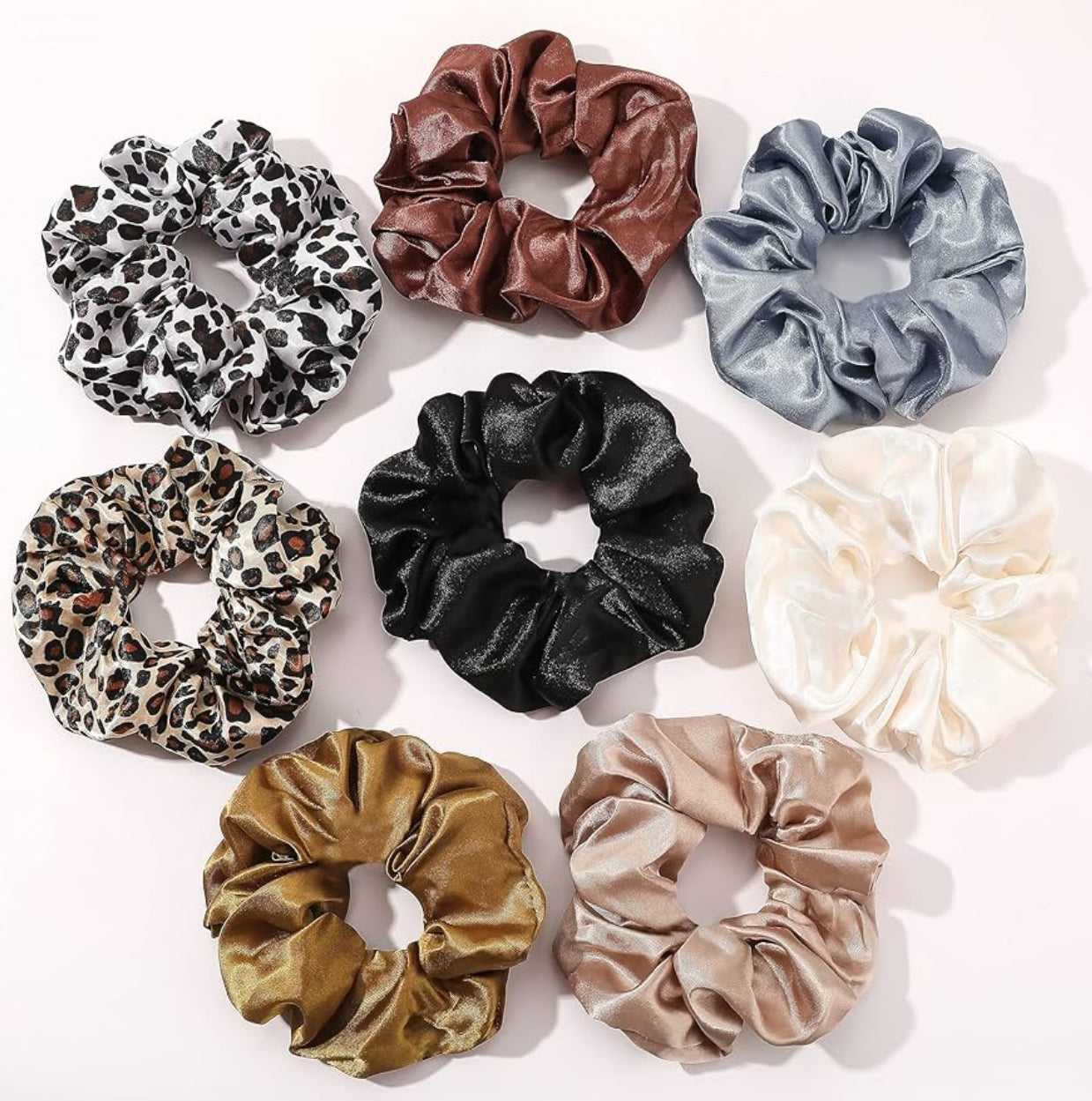 Signature Textured Satin Scrunchie Set
