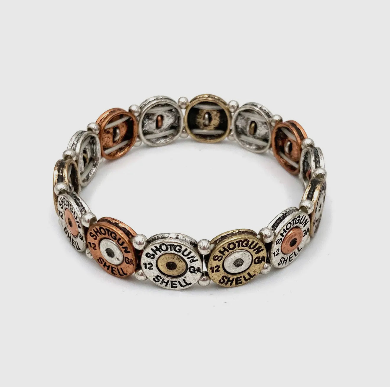 The Bulletproof Collection Stretch 12 GA Mixed Patina Bracelet