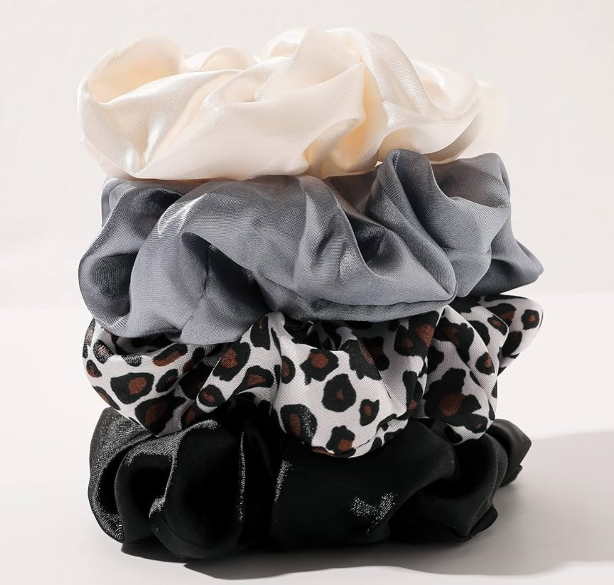 Signature Textured Satin Scrunchie Set