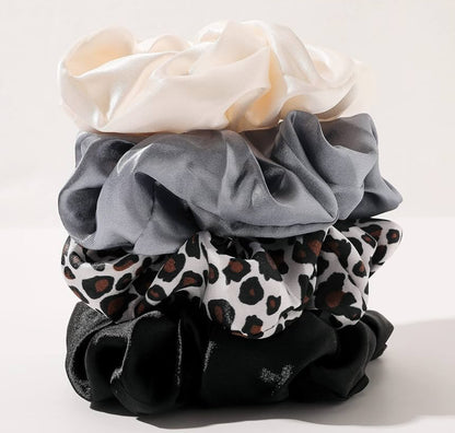Signature Textured Satin Scrunchie Set
