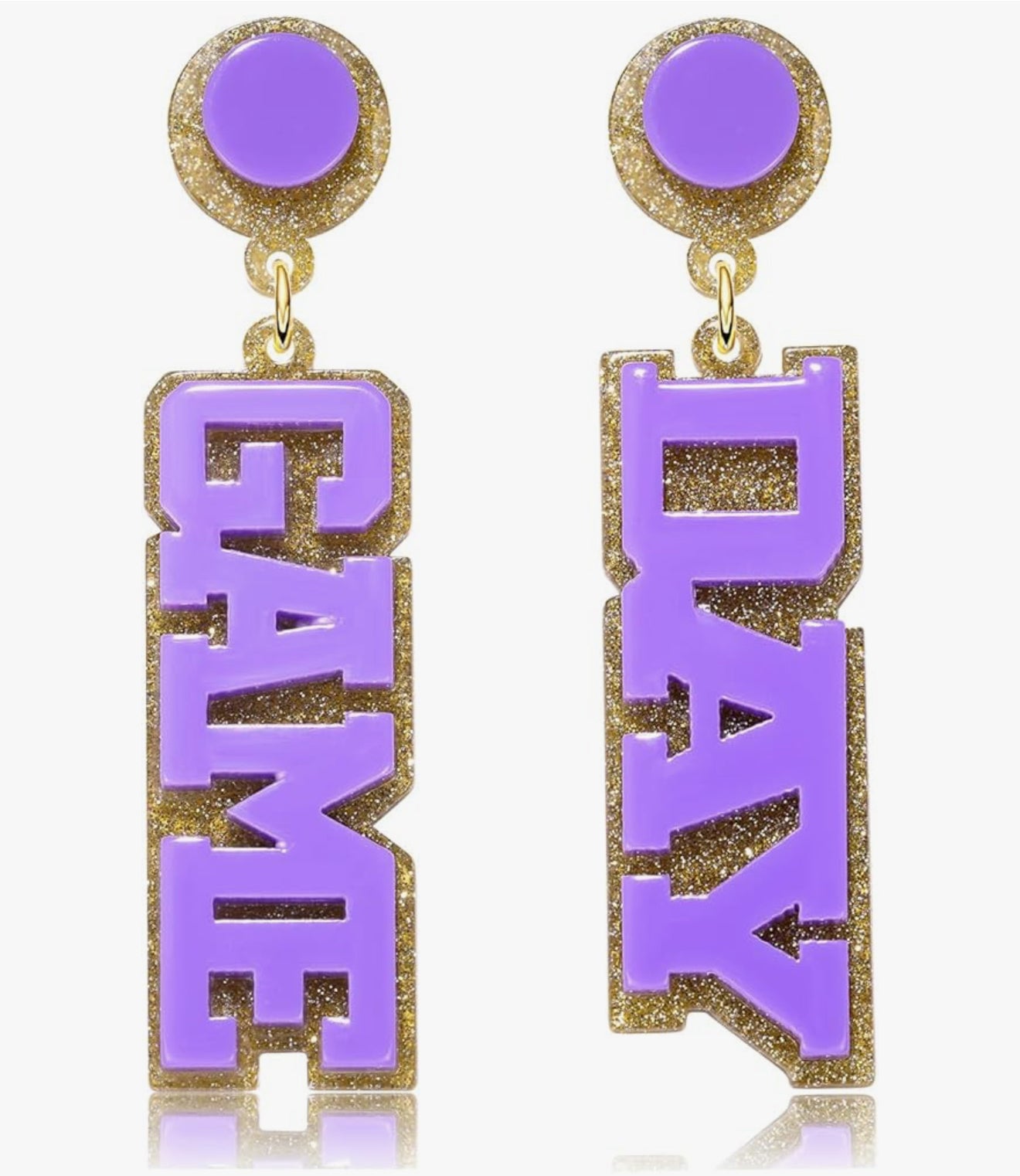 Glitter Varsity Game Day Earrings