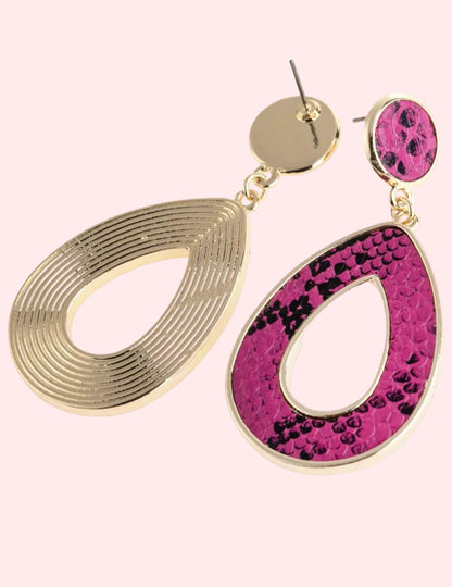 Heavy Metal Hot Pink Dangle