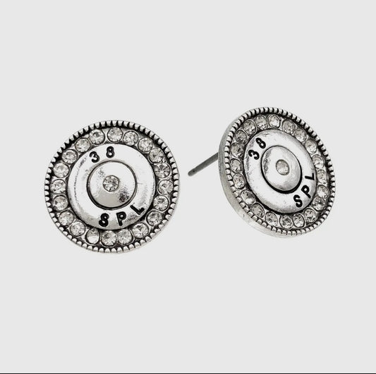 38 SPL Shell Style Glam Stud Earrings