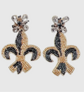 Fleur De Lis Bling Drip Earrings