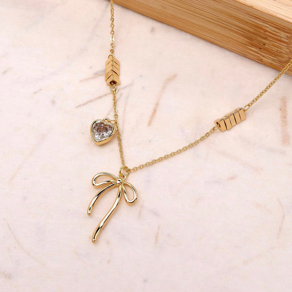 The Charming Charlie Bow 14k Necklace