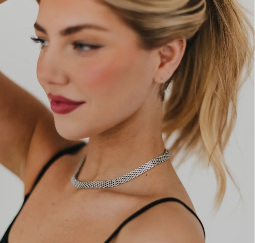 Milani Soft Silver Mesh Necklace