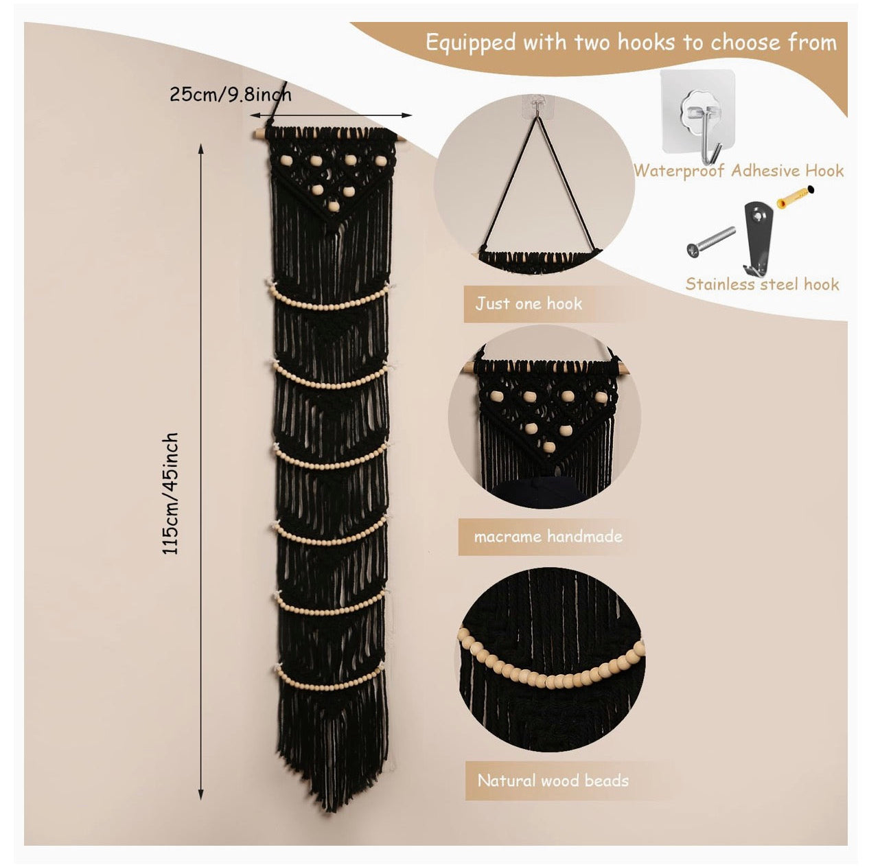 Upgraded Macrame Ball Cap Style Display