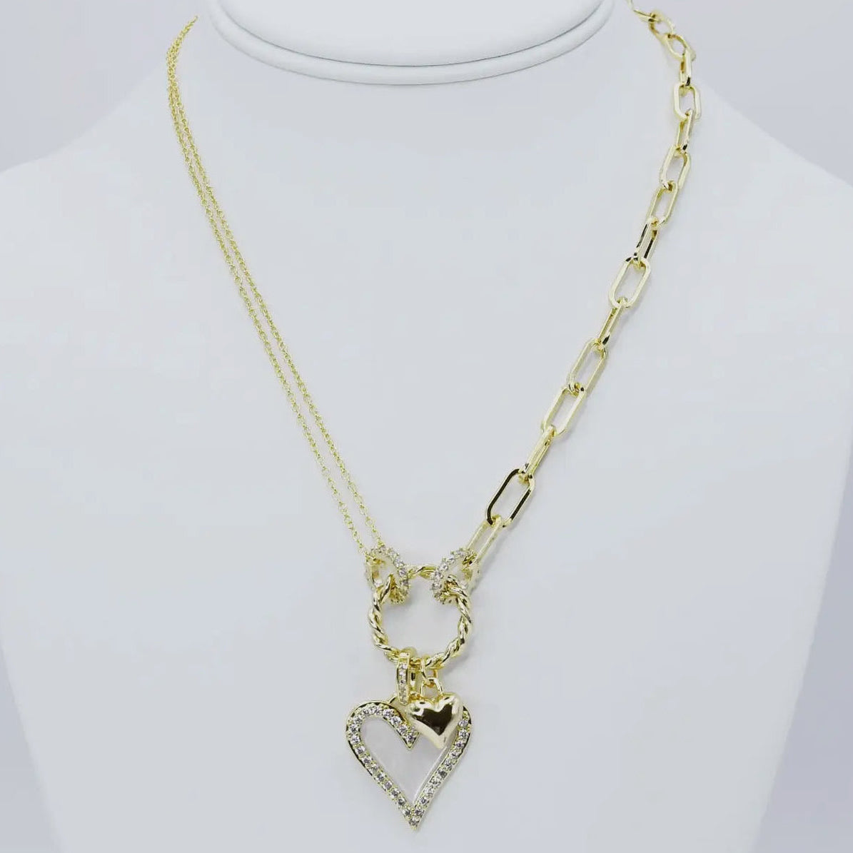 All in one Heart Mixed Chain Pendant