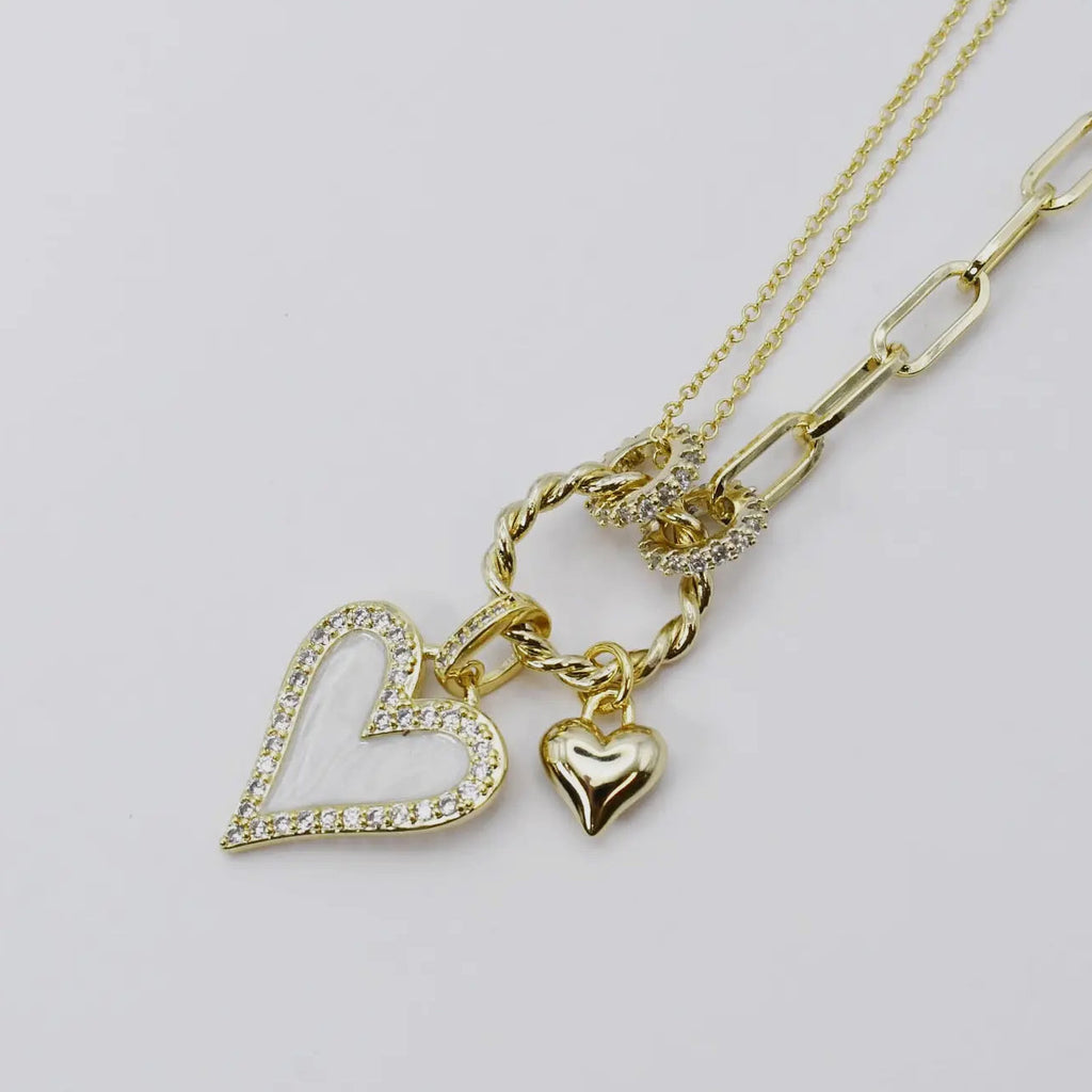 All in one Heart Mixed Chain Pendant