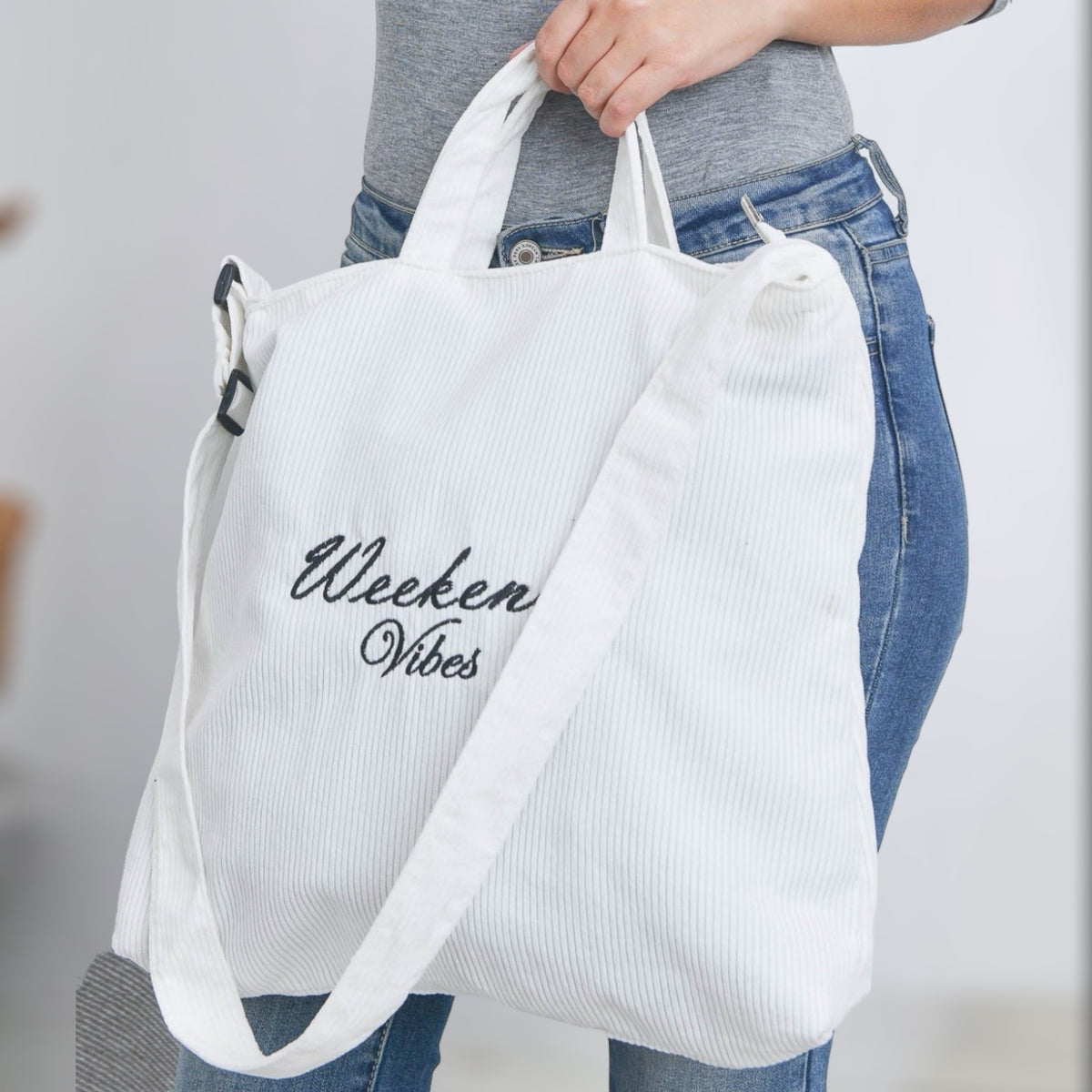 White Weekender Bag