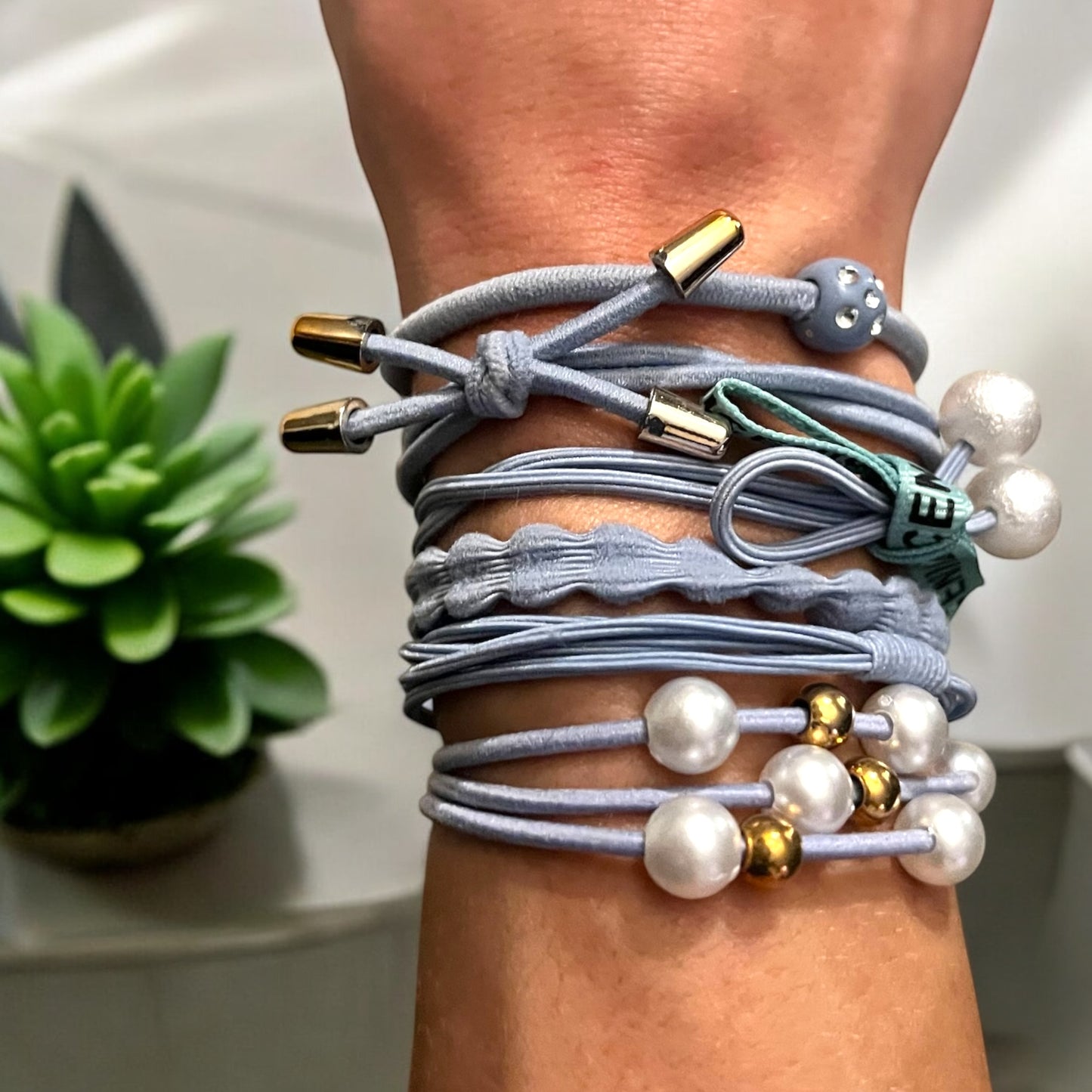 Pastel Ponytail Bracelets 6 Packs