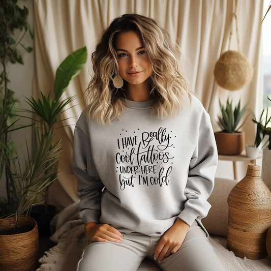 Really Cool Tattoos Under This Crewneck