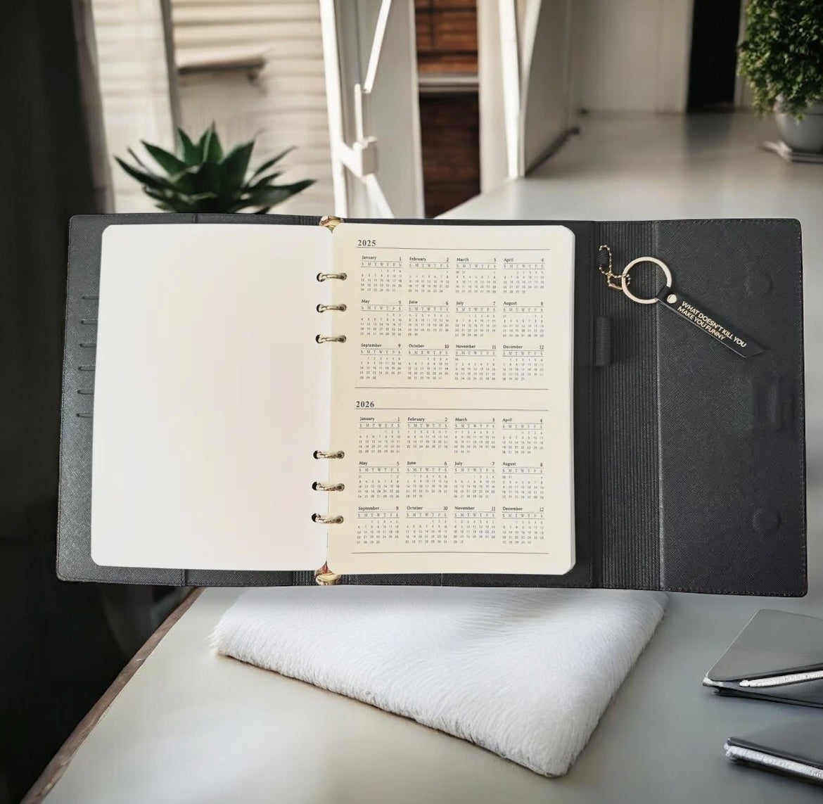Vegan Leather Journal Folio w/ four year planner.
