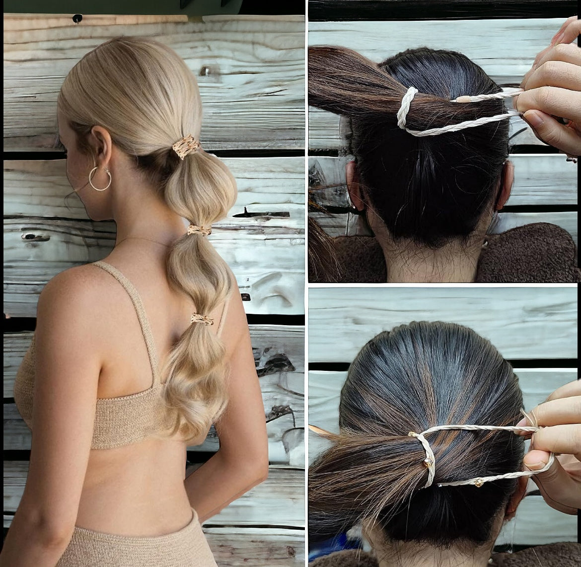 Premium Ponytail Bracelet Ten Packs in Neutral