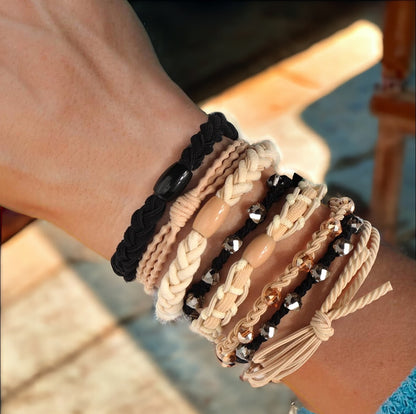 Premium Ponytail Bracelet Ten Packs in Neutral