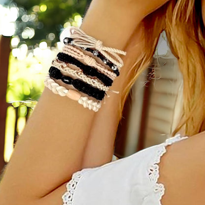 Premium Ponytail Bracelet Ten Packs in Neutral