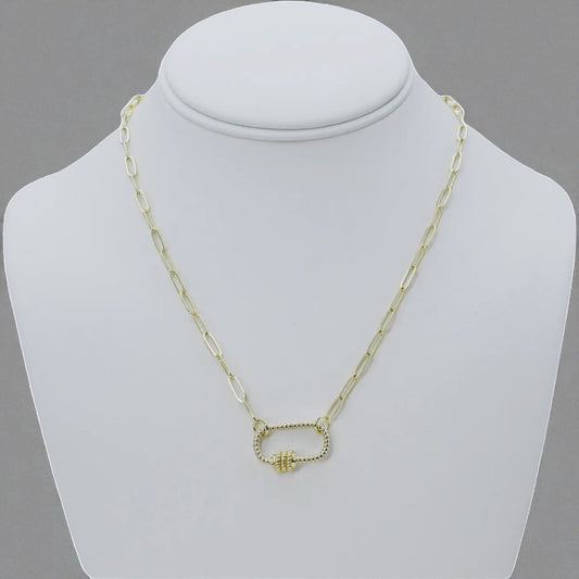 Pavé Paperclip Charm Starter Chains