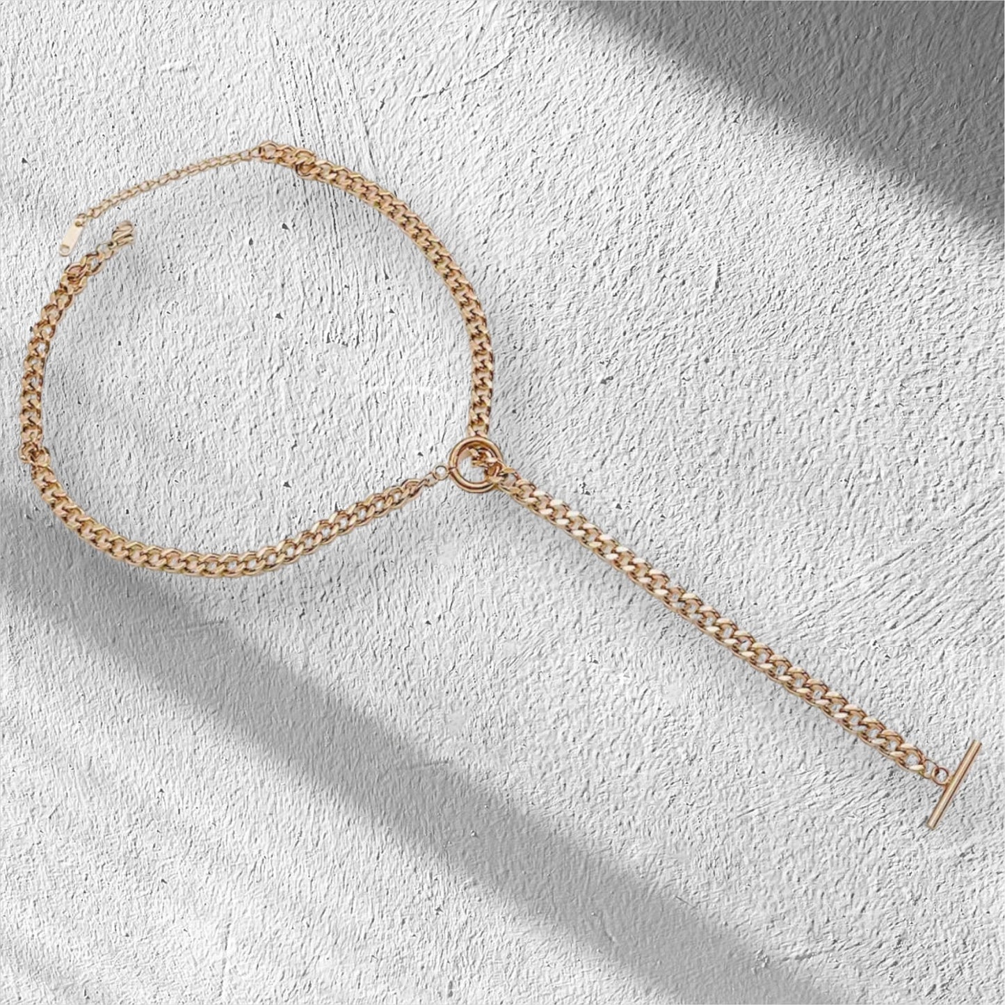 Waterproof Collection Cuban Link Toggle Lariat