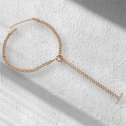 Waterproof Collection Cuban Link Toggle Lariat