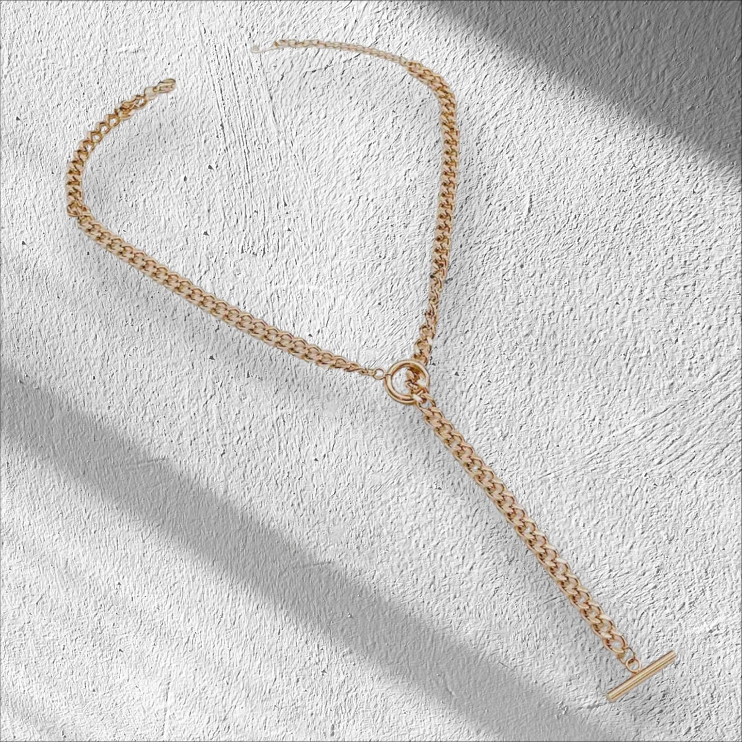 Waterproof Collection Cuban Link Toggle Lariat