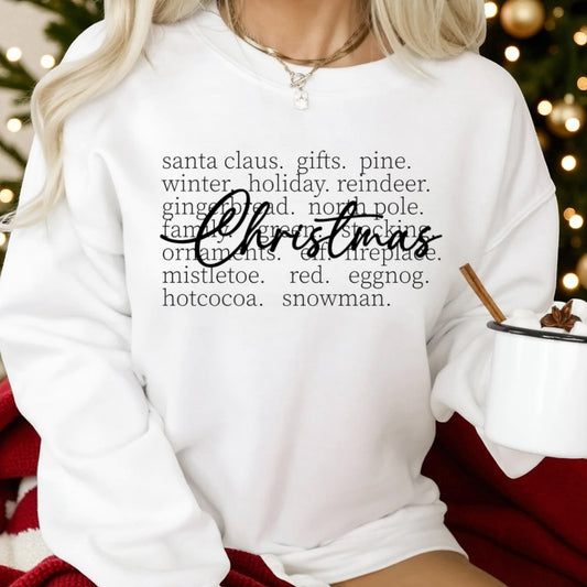 Christmas Font Crewneck