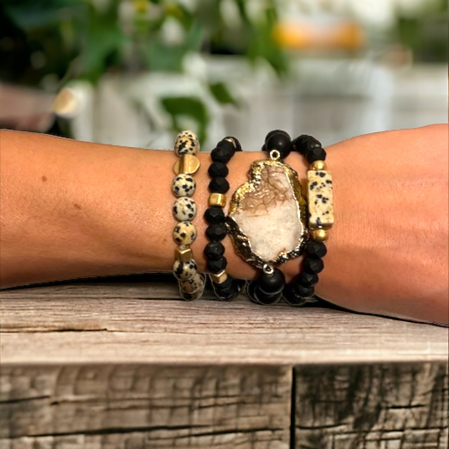 Dalmatian Jasper Gemstone Stack