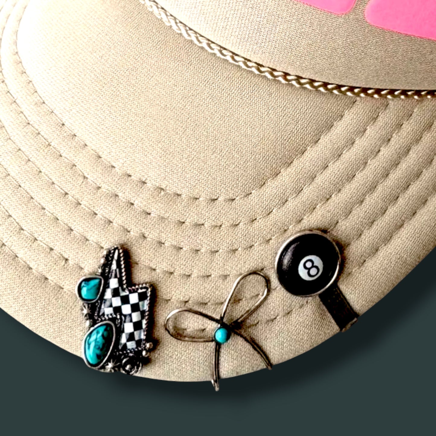 Boho Gemstone Hat Charms