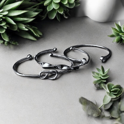 Open Bangle Slim Design Trio